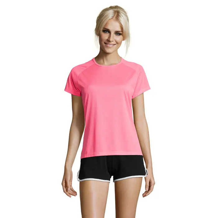 Sporty Women T-SHIRT 140g — Neon Pink 2